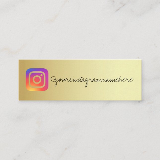 tarjeta de presentación de medios sociales con oro (Anverso)