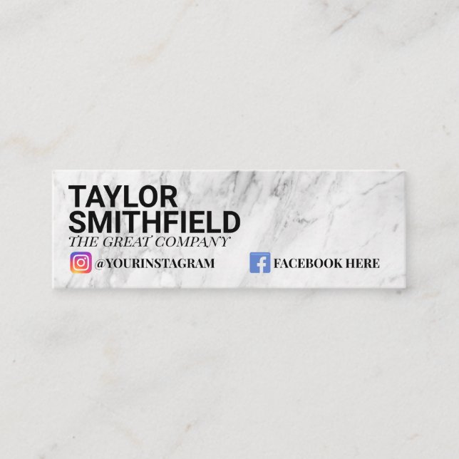 Tarjeta de presentación de medios sociales moderna (Anverso)