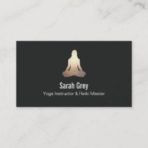 Tarjeta de presentación de Meditación de Pose