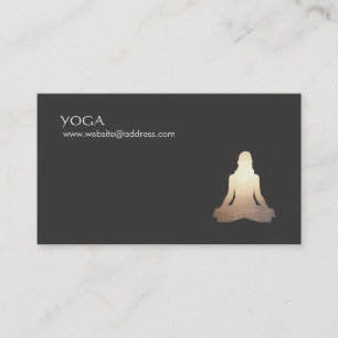 Tarjeta de presentación de meditación de yoga