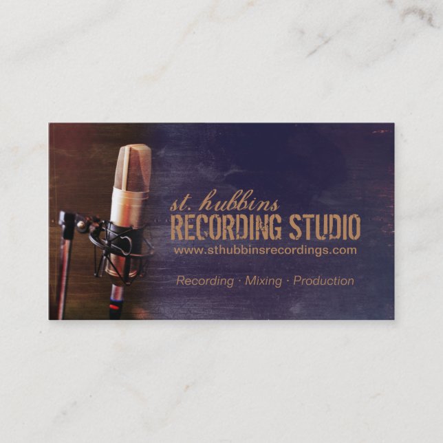 Tarjeta de presentación de Microsoft Music Studio (Anverso)