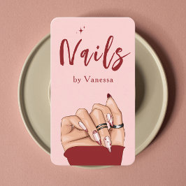 Tarjeta de presentación de Moda de código Qr rosa