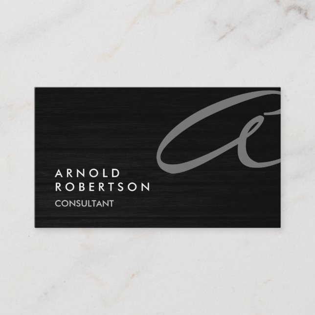 Tarjeta de presentación de moda de color gris Pers (Anverso)