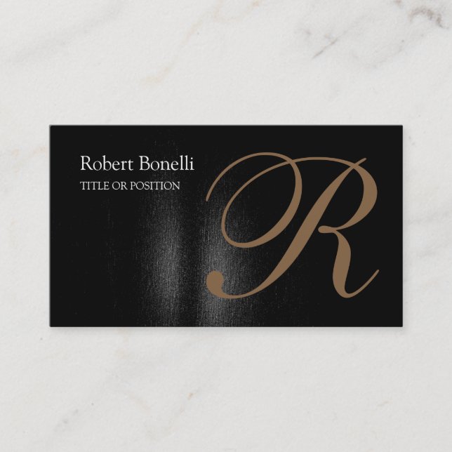 Tarjeta de presentación de Moda monográfica caligr (Anverso)