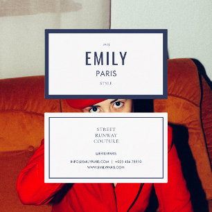 Tarjeta de presentación de moda Navy Fashion Styli