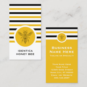 Tarjeta de presentación de Moda rayada HONEY BEE