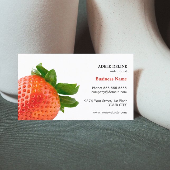 Tarjeta de presentación de moda Red Strawberry Nut (Subido por el creador)