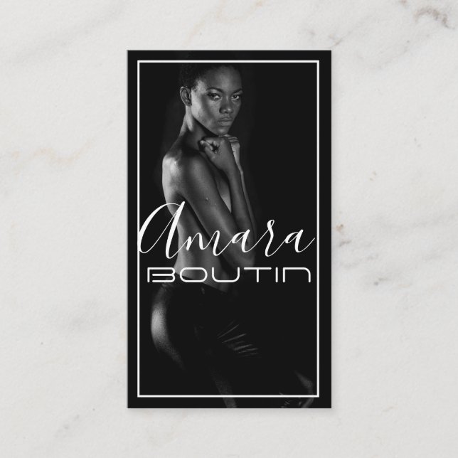 Tarjeta de presentación de modelos (Anverso)