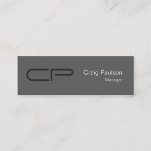 Tarjeta de presentación de Monograma Blanco Rústic