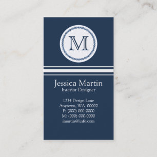 Tarjeta de presentación de Monograma Dulce y Delic