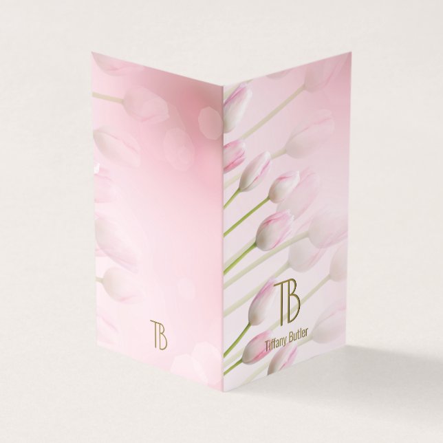 Tarjeta de presentación de Monograma Elegante Prof (Exterior)