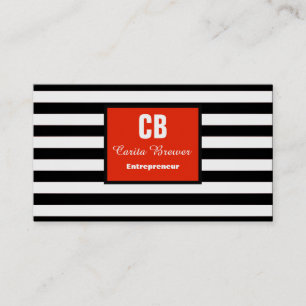 Tarjeta de presentación de monograma estándar a ra