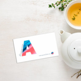 Tarjeta de presentación de monograma minimalista