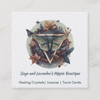 Tarjeta de presentación de Moth Square para acuare