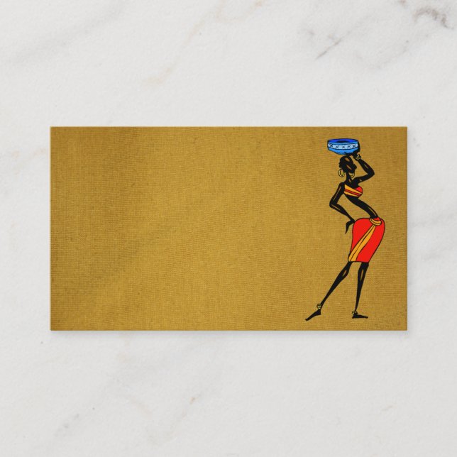 Tarjeta de presentación de Mujeres de África (Anverso)