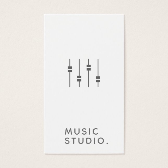 Tarjeta de presentación de Music Studio (Frente)