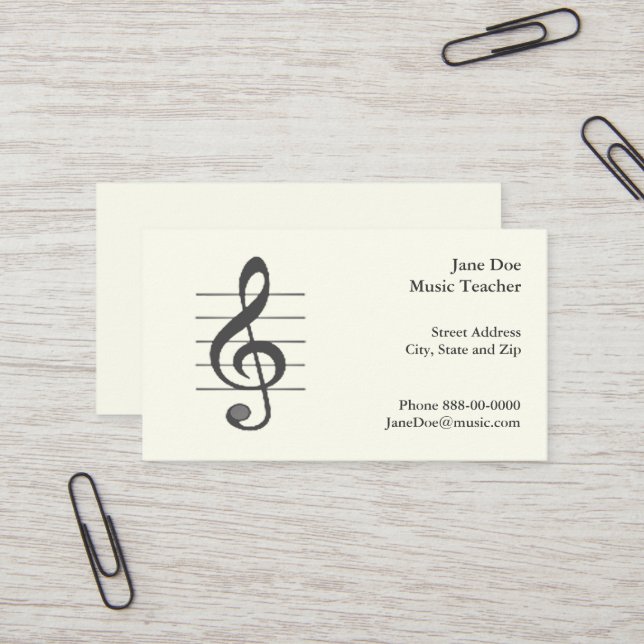 Tarjeta de presentación de música (Anverso/Reverso In Situ)