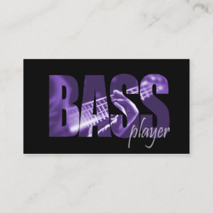 Tarjeta de presentación de música Bass Player