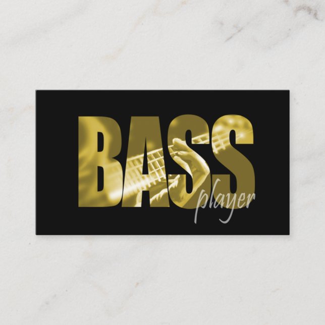 Tarjeta de presentación de música Bass Player (Anverso)