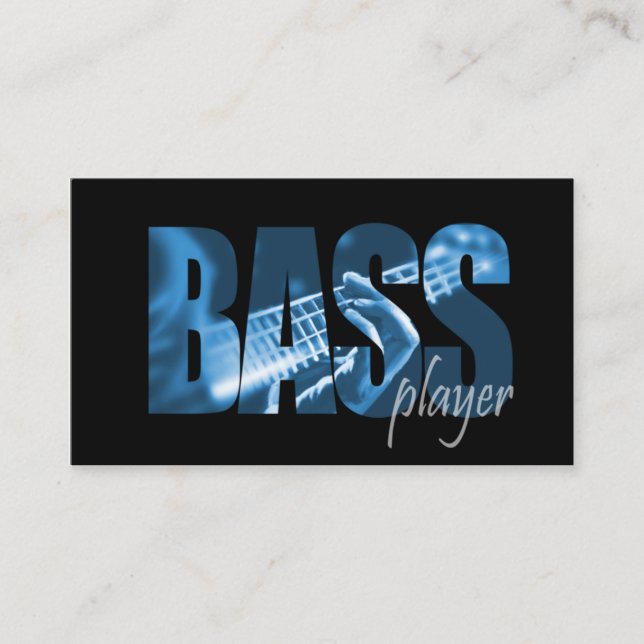 Tarjeta de presentación de música Bass Player (Anverso)