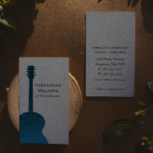 Tarjeta de presentación de música de guitarra a ra
