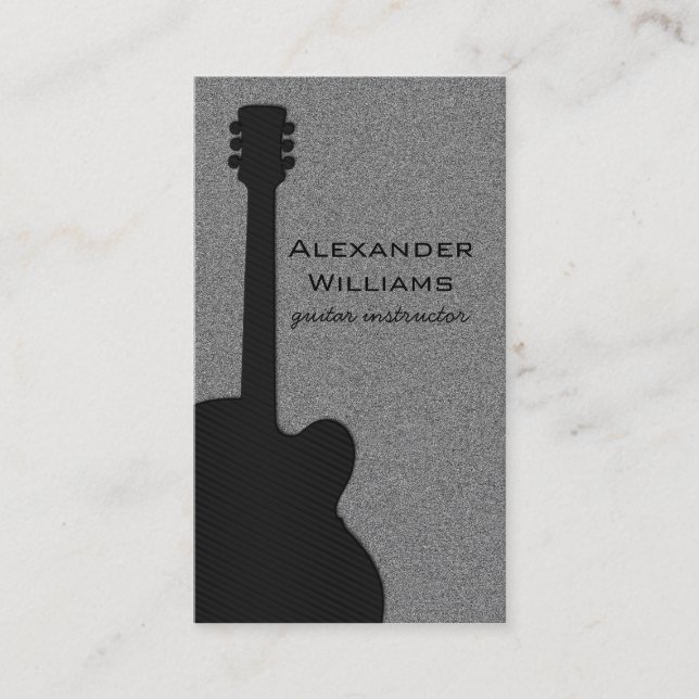 Tarjeta de presentación de música de guitarra a ra (Anverso)