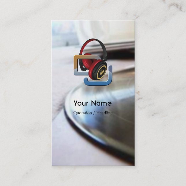 Tarjeta de presentación de música DJ (Anverso)