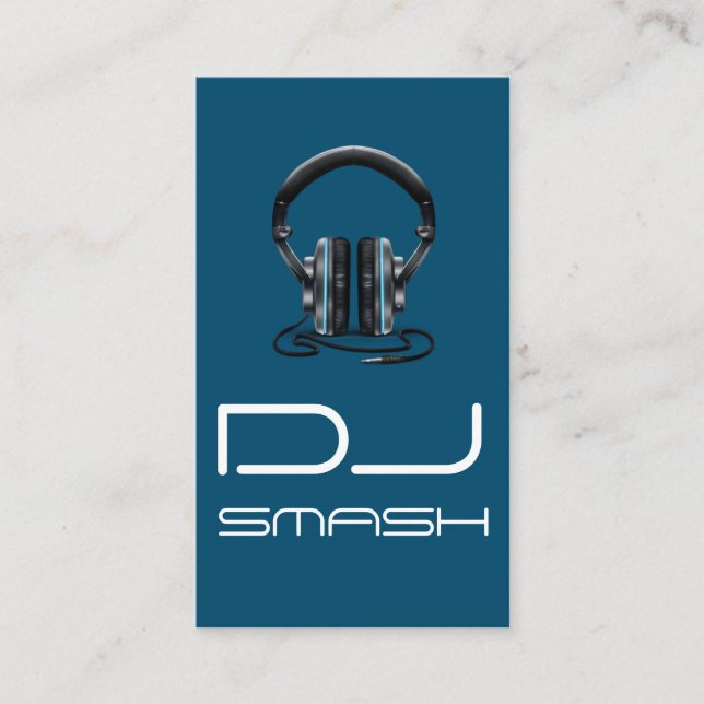 Tarjeta de presentación de música Guay Blue DJ (Anverso)