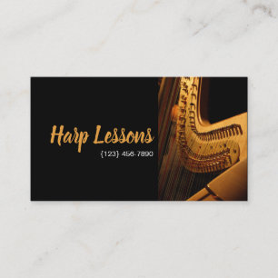 Tarjeta de presentación de música Harp Lessons