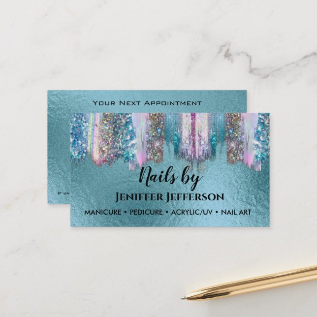 Tarjeta de presentación de NAIL ARTIST (Anverso/Reverso In Situ)