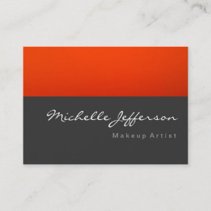 Tarjeta de presentación de Naranja gris con guión