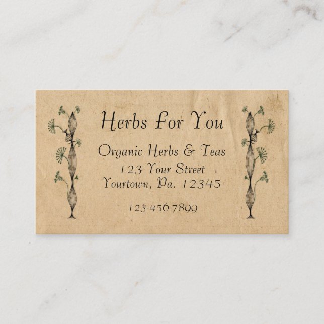 Tarjeta de presentación de naturaleza (Anverso)