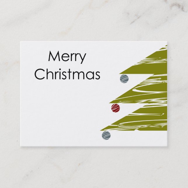 Tarjeta de presentación de navidad (Anverso)