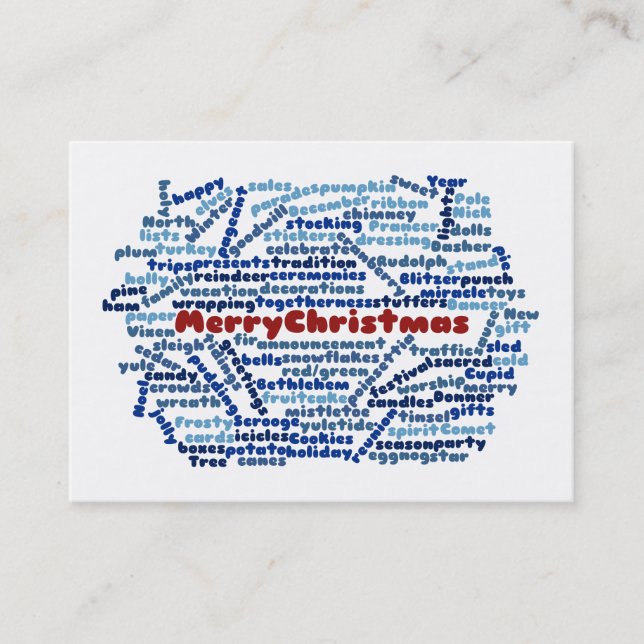 Tarjeta de presentación de navidad (Anverso)