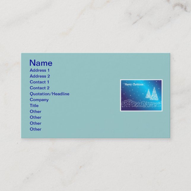 Tarjeta de presentación de navidad (Anverso)