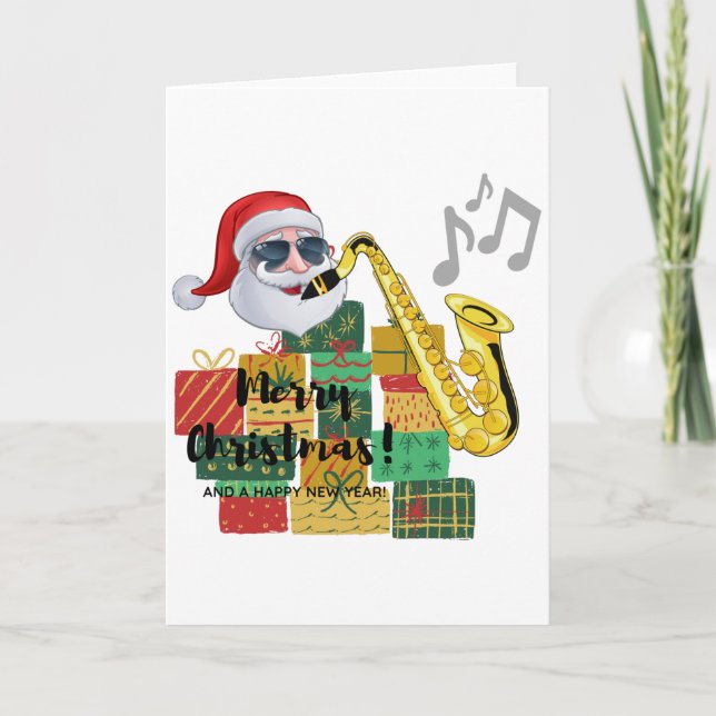 Tarjeta de presentación de Navidades saxofónicos n (Anverso)