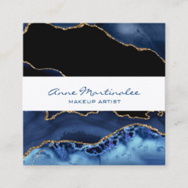 Tarjeta de presentación de Navy Agate Gold Purpuri