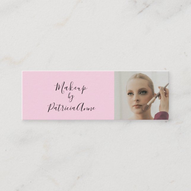 Tarjeta de presentación de negocio de maquillaje f (Anverso)