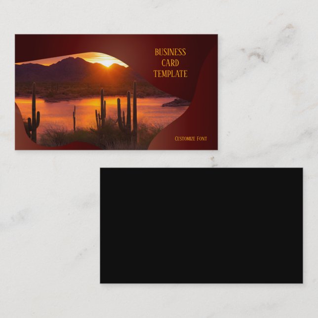 Tarjeta de presentación de negocios Arizona Sunset (Anverso / Reverso)