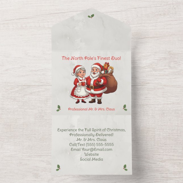 Tarjeta de Presentación de Negocios de Santa Profe (Interior)