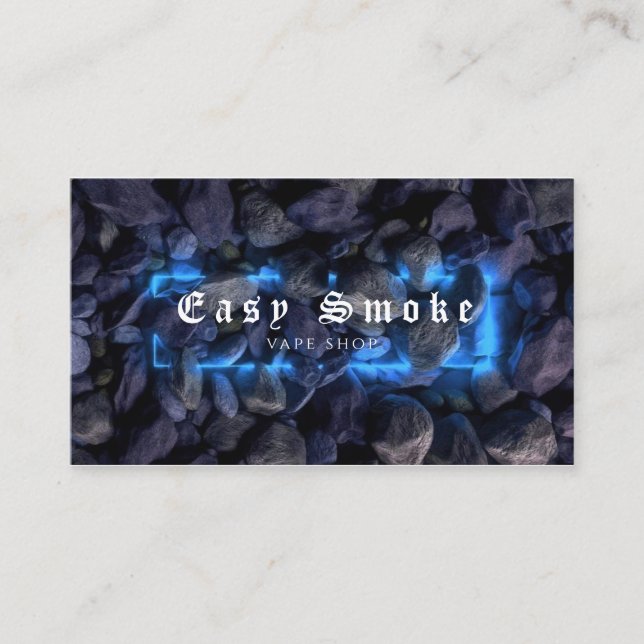 Tarjeta de presentación de Neon Stone Vape Shop (Anverso)
