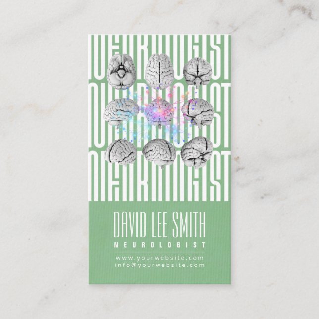 Tarjeta de presentación de Neurologist Tipographyc (Anverso)