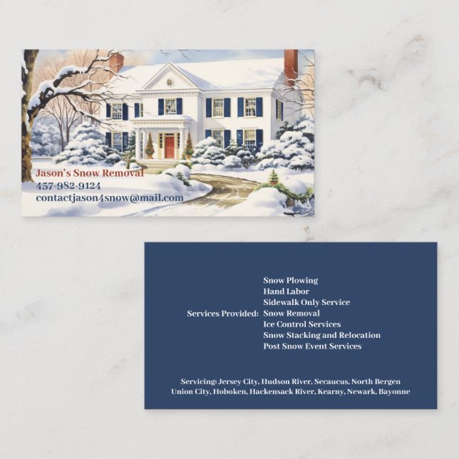 Tarjeta de presentación de nieve (Anverso / Reverso)