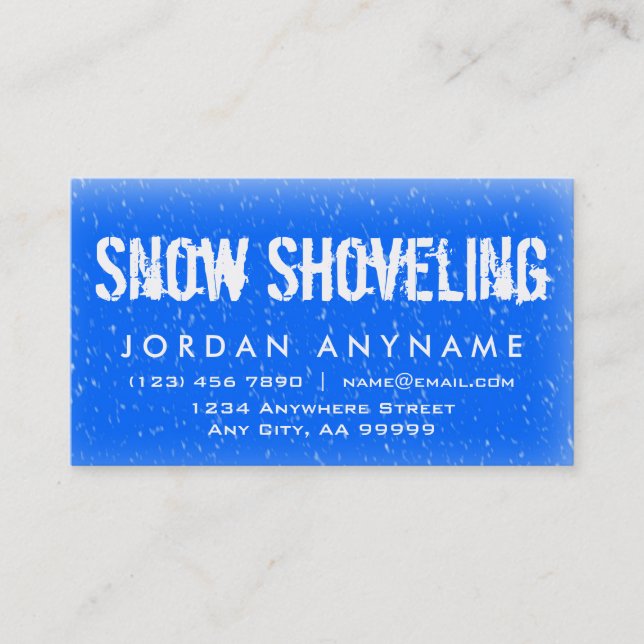 Tarjeta de presentación de Nieve de Nieve de Nieve (Anverso)
