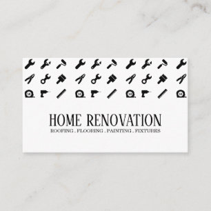 Tarjeta de presentación de obras de renovación del
