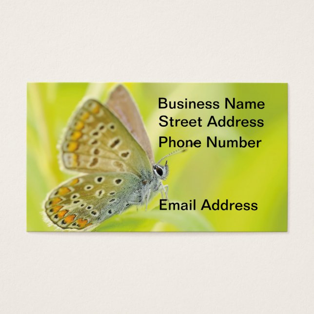 Tarjeta de presentación de observación de mariposa (Frente)
