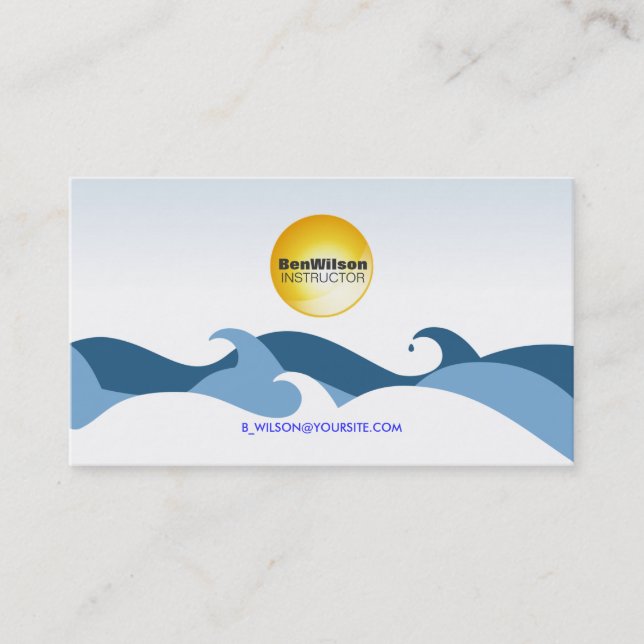 Tarjeta de presentación de Ocean Waves V2 (Anverso)