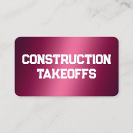 Tarjeta de presentación de ofertas de construcción