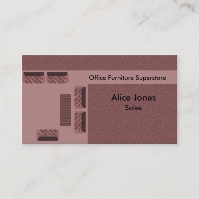 Tarjeta de presentación de Office Furniture, Mauve (Anverso)