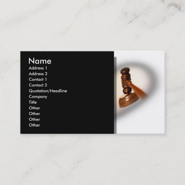 Tarjeta de presentación de Office Legal (Anverso)